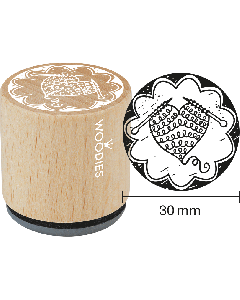 Woodies Stempel – Herz gestrickt